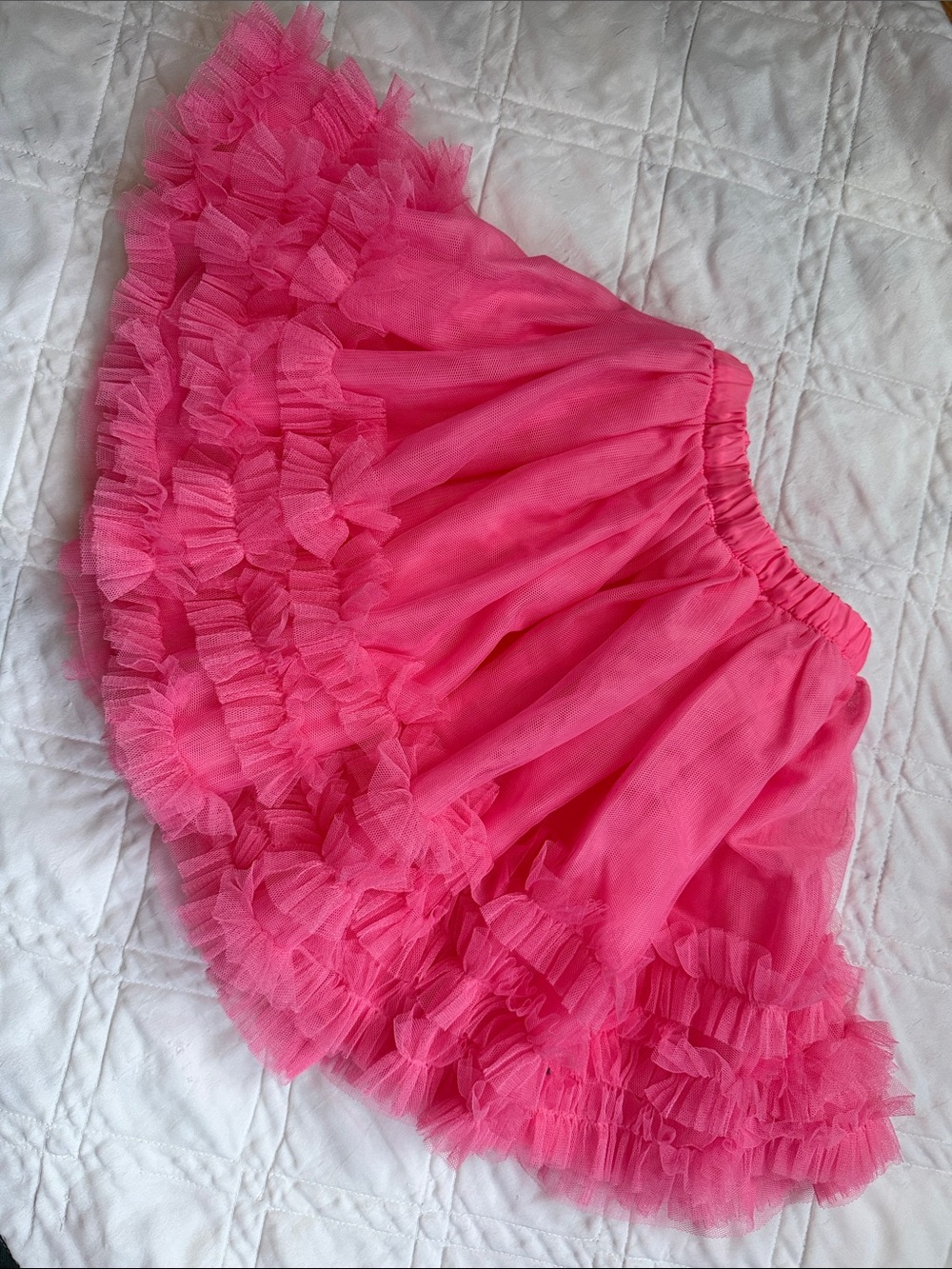 Gymboree Hot Pink Ruffled Tulle Skater Dress